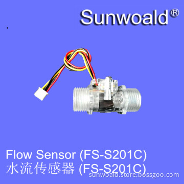DN15 G1/2" rate 1~30L/min Hall Magnetic plastic water flow rate sensor
